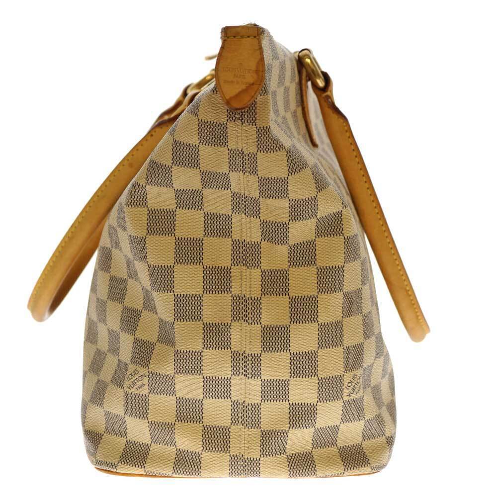 Louis Vuitton White Azur Canvas Damier Saleya White Shoulder Bag Tote
